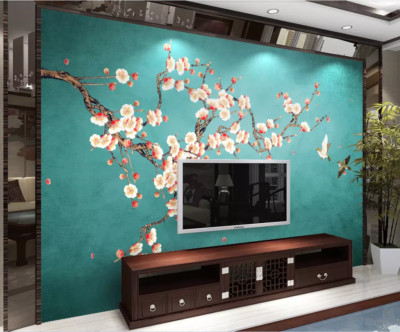 3D Branch Magpie ZHUA25311 Wallpaper Wall Murals Removable Self-adhesive Ann
