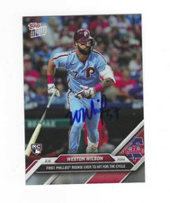 Signed WESTON WILSON Philadelphia Phillies 2024 Topps Now RC Card #557 w/COA