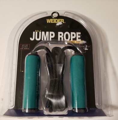 Weider 9 Foot Poly Jump Rope With Soft, Comfortable  & Absorbent Foam Handles 