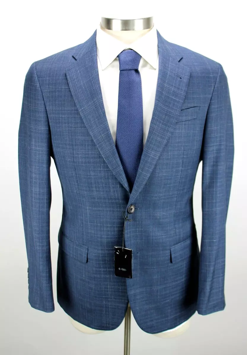 Emporio Armani Suit 48 L 58 EU Men s Wool Textured Blue G Line
