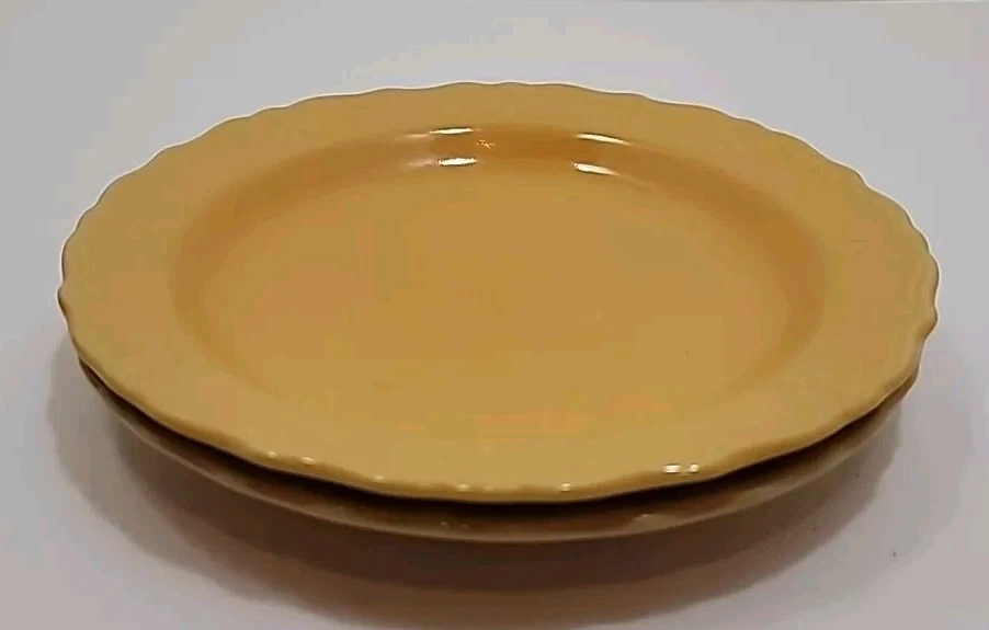 4 platos de postre para ensalada almuerzo amarillo Bellcrest de 8" Home Trends gres Foto 2 de 4