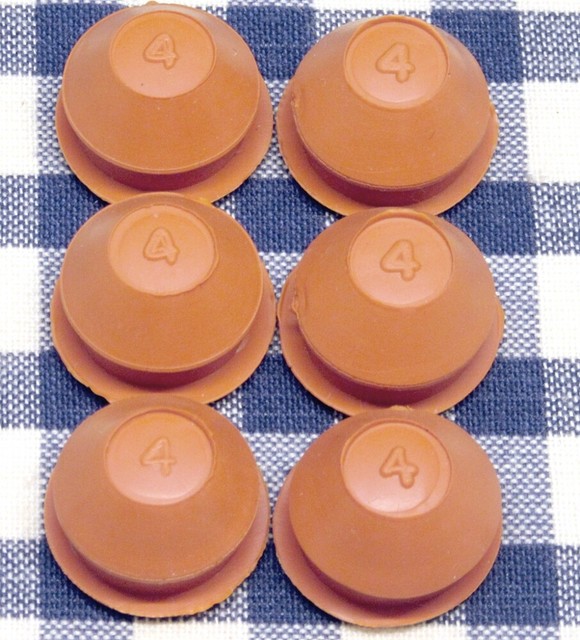 6 New Replacement Salt Pepper Shaker Stopper Plug Red Rubber Fits 5/8