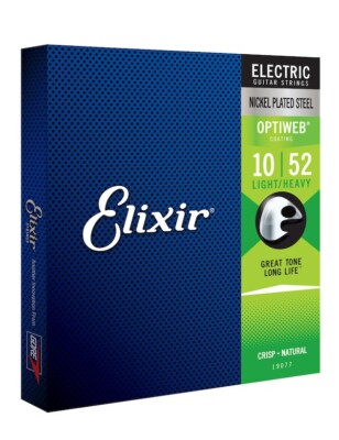 Elixir 19077 Optiweb Coated NPS Electric Guitar Strings; gauges 10-52
