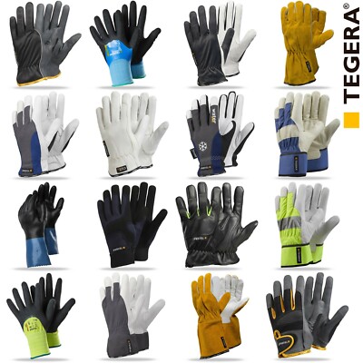 Tegera Arbeitshandschuhe Handschuhe Leder Gummi Winter Gefüttert Profi ab 2,90 