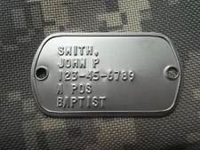 Custom Personalized  Embossed Military Dog Tag Made 4 Your Paracord Bracelet