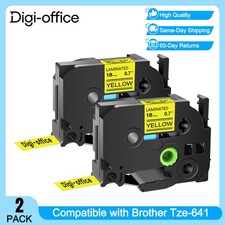2PK Compatible with Brother PT2200 TZ-641 Tze...