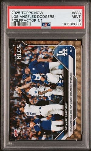 Shohei Ohtani Los Angeles Dodgers 2025 Topps Now #883 Foilfractor 1/1 PSA 9 Mint