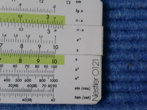 kleiner Rechenschieber von NESTLER No. 0121 incl. Etui