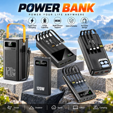 120W Portable 70000mAh Power Bank Fast Charging Large Capacity External Battery