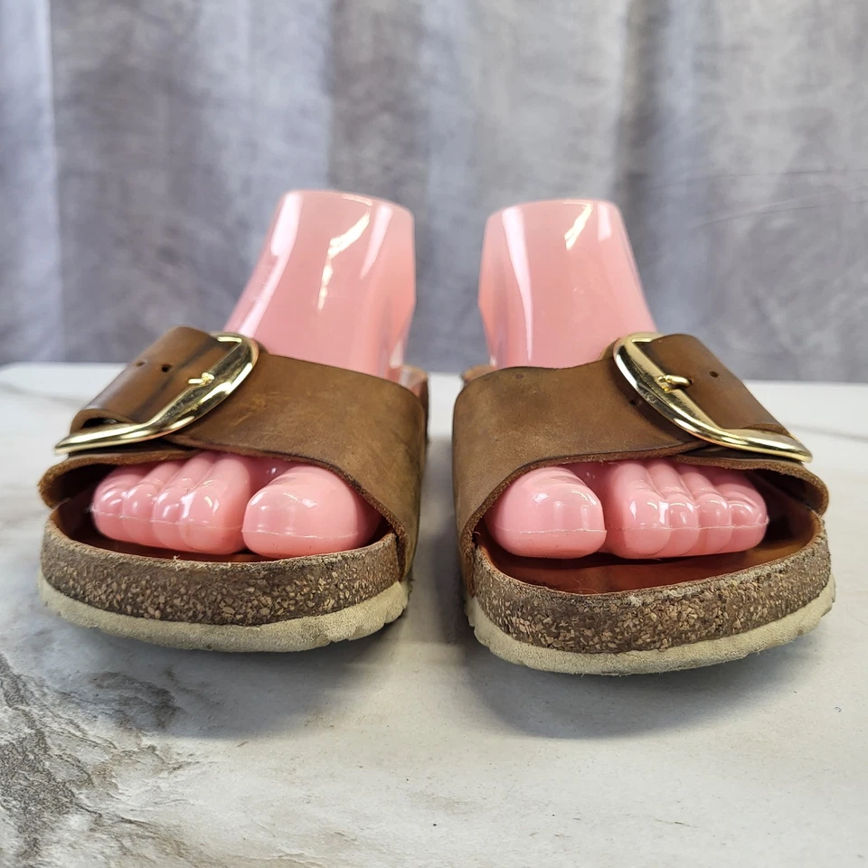 Birkenstock Madrid Big Buckle 皮革凉鞋拖鞋 41 L10 M8 码 — 第 3/4 张图片