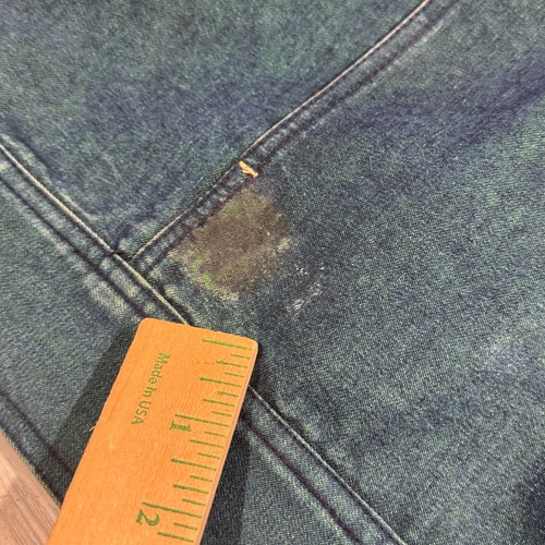 VTG 90’s FUBU Raw Denim Blue/Green Jean Jacket Y2K Hip Hop Baggy Sz 6XL - Picture 16 of 17