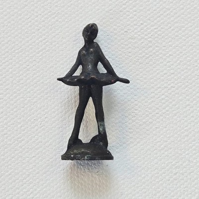 Vintage Metal Ballerina Kinder Surprise Egg Toy Ferrero 70s 80s Mini Figurine