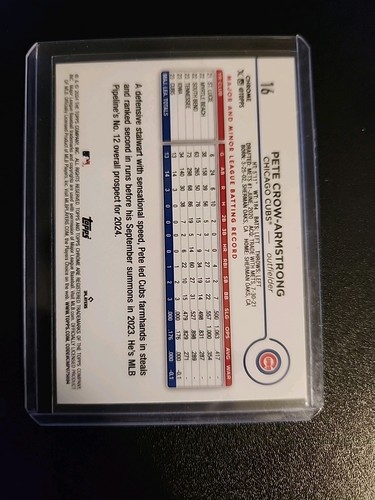 Topps Chrome 2024 - Pete Crow-Armstrong #16 X-Fractor (RC) - Imagen 2 de 2