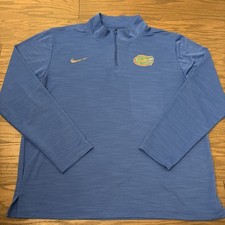 Nike Florida Gators 1/4 Zip Dri Fit Pullover XL Blue X-Large Outdoor EUC