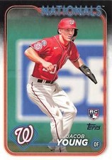 2024 Topps #397 Jacob Young Washington Nationals Rookie Card RC. rookie card picture