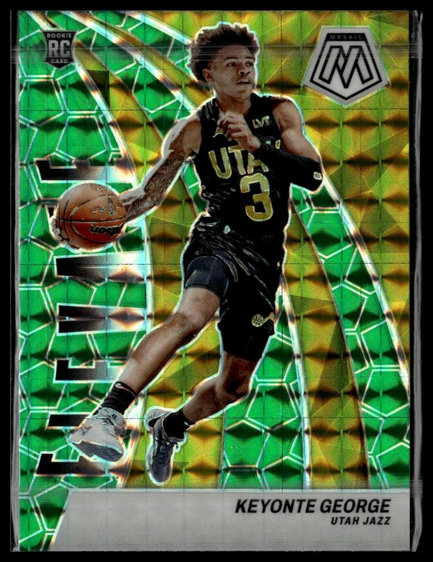 2023-24 Panini Mosaic #22 Keyonte George Elevate Mosaic Green RC
