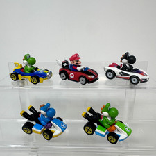 Hot Wheels Mario Kart Figures Lot Wild P Wing Mach 8 Classic Yoshi Set of 5