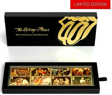THE ROLLING STONES 60th Anniversary GOLD PLATED STAMP SET UK Royal Mail LTD 1962