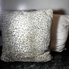 Zuri Faux Fur Modern Accent Throw Pillow Luxury Animal Square Decorative set 2