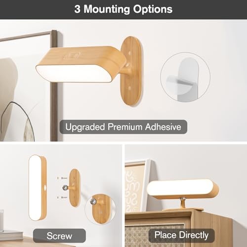 Battery Operated Wall Sconces, Wireless LED Wall Sconce Set of Two 2 Pack Amber