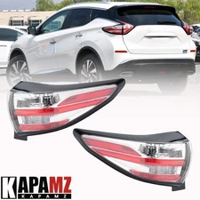 2pcs Tail Light For 2015 2016 2017 2018 Nissan Murano Passenger Driver Taillamp