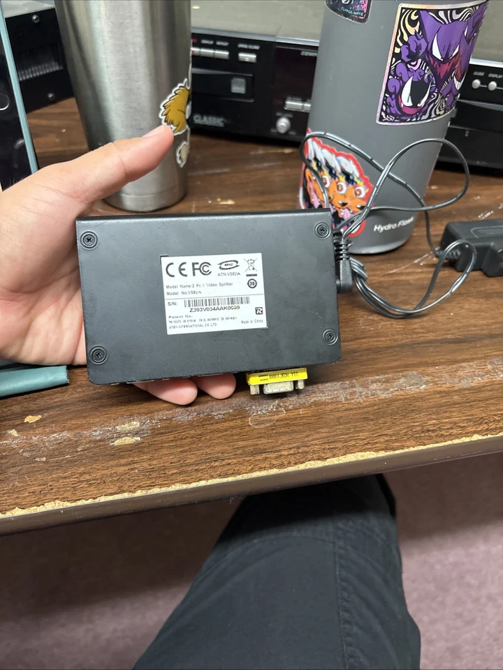 Aten 2 Port Video Splitter VS82A Two HDMI Ports 1 VGA Port Includes Cable - Image 2 of 4