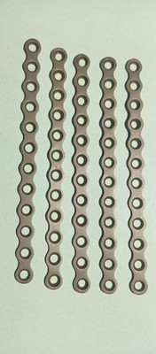 2mm Straight plates 12 hole Maxillofacial Plate Titanium 5 pcs