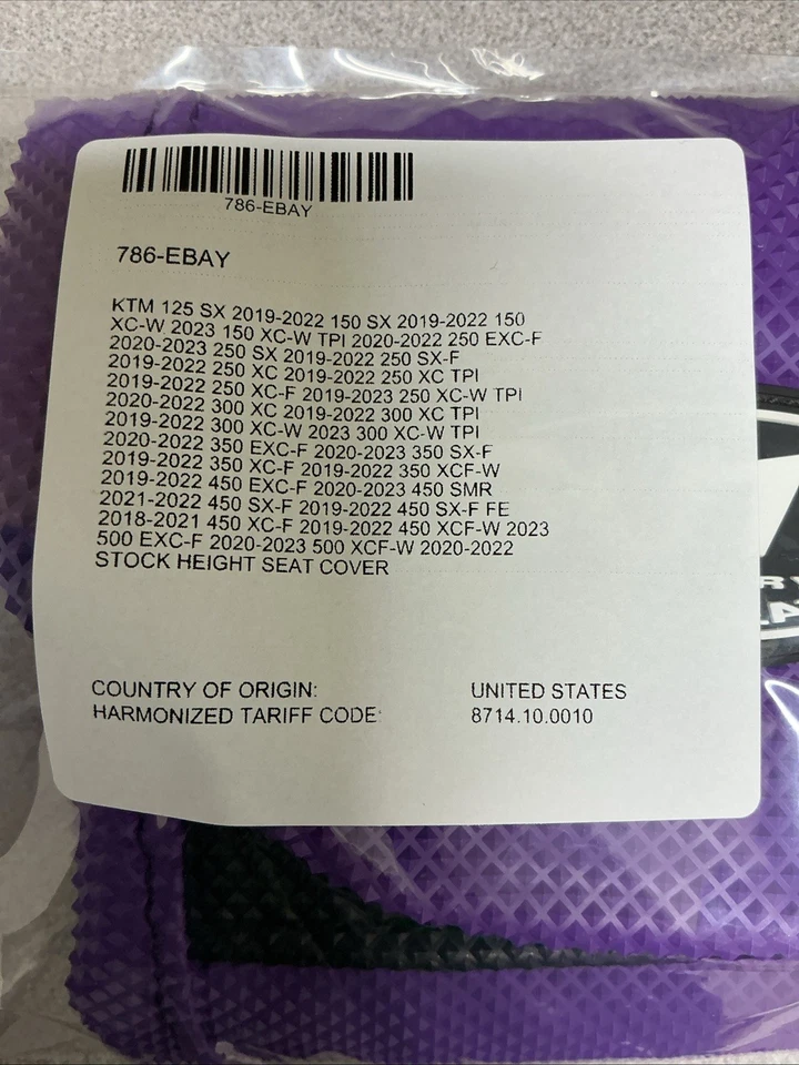 KTM 125SX 2019-2022 Stock Height Seat Cover ( Label For Full Description) - Image 2 of 2