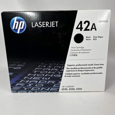 New HP LaserJet 42A Black Original LaserJet Toner Cartridge Q5942A
