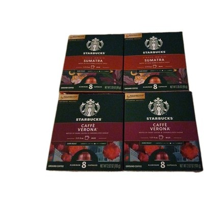 Starbucks by Nespresso Vertuo Line Cafe Verona & Sumatra  2 Pack-16 capsules 