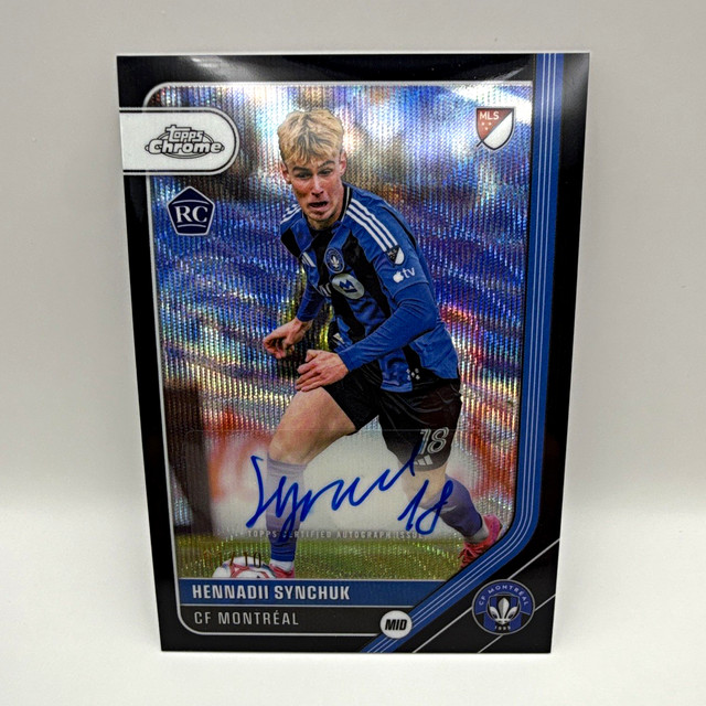 Topps Chrome MLS 2026 Hennadii Synchuk RC Auto CA-HS CF Montréal 1/10