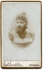 Bearded Lady ID'd Freak Circus Sideshow Barnum 1880s Goteborg Sweden CDV