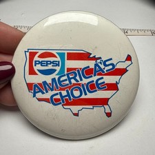 Vintage 1980s Pepsi Americas Choice Button Pi...