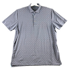 Johnnie-O Mens XL Gray Palm Tree PREP-FORMANCE Polo Shirt Short Sleeve Golf