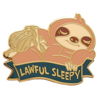 Hymgho Premium Gaming Enamel Pin: Alternative Alignments: Lawful Sleepy Sloth