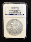 2008  AMERICAN SILVER EAGLE - EARLY RELEASES - GEM  UNCIRCULATED - NGC  1oz COIN