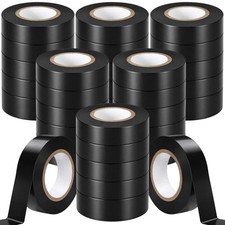 30 Pack Black Electrical Tape Waterproof, 0.7 in x 66 FT High Temperature Ele...