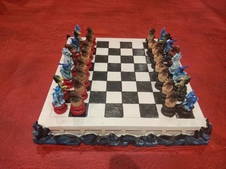 Dragon fantasy chess set
