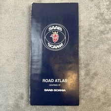Saab-Scania Vintage Road Atlas. Printed In The USA In 1985. PN02-98-695. Rand Mc