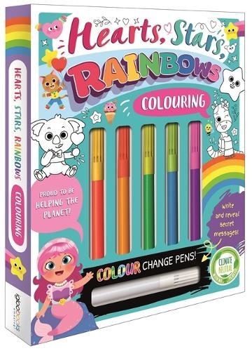 Hearts, Stars, Rainbows Colouring Book With Pen Set by Igloo - Ages 3-5 - PB - Image 3