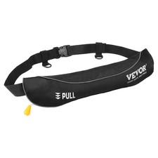 Black Manual Inflatable Belt Pack PFD for Adults - CO2 Cylinder Not Included