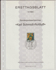 Ersttagsblatt Berlin 10/1984 Karl Schmidt-Rottluff