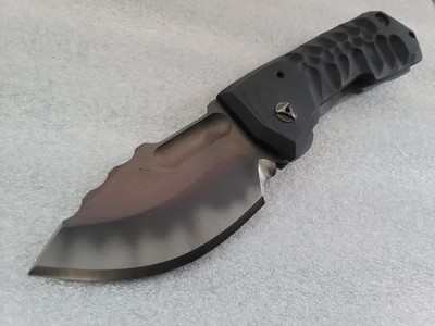 Crusader Forge Knives VIS Metro 1-Off, Sharpened Choil, Chisel Phantom Coated 3V