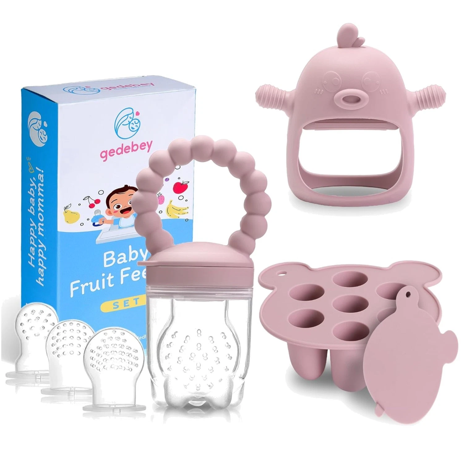 3-in-1 Baby Food Feeder Set - Teething Toy & Mold Combo