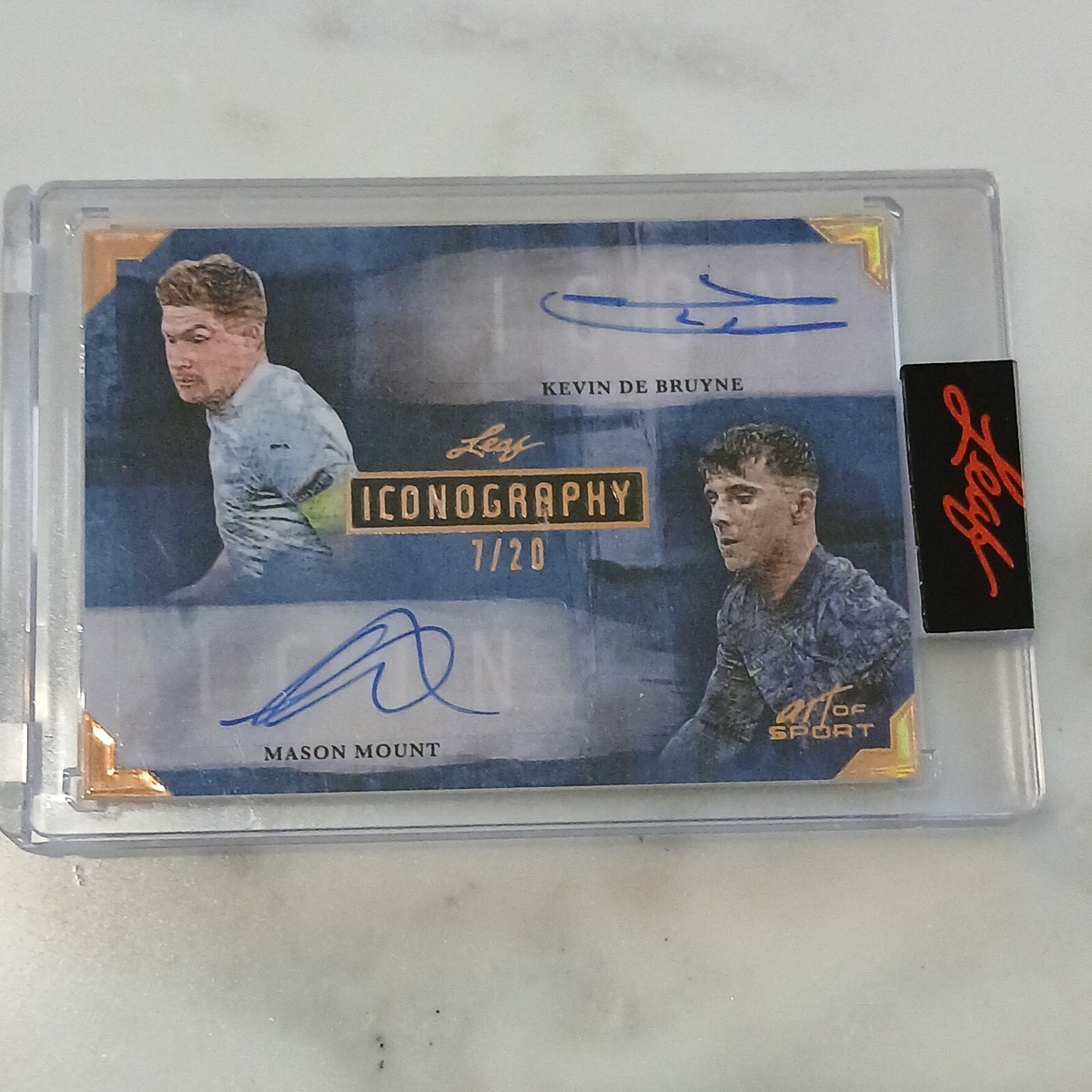 2022 Leaf Art of Sport Iconography Dual Auto 7/20!! Kevin De 