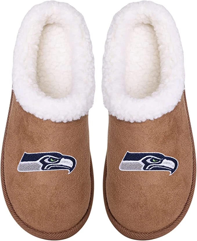 NUEVO Mujer XS/S NFL Seattle Seahawks Imitación Gamuza Niñas Zapatillas Forro Polar Foto 4 de 4