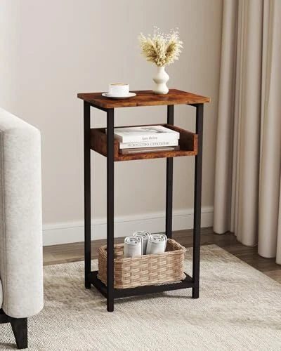 Tall Side Table Set of 2, 30 inch High End Table, Small Entryway Table,  - Image 2 of 4