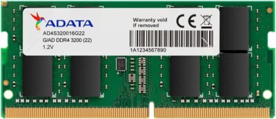ADATA DDR4 PC-4 25600 16GB×2 ADATA 16GB PC4-25600 16Gx8 3200MHz 260-Pin 1.2V DDR4 SO-DIMM