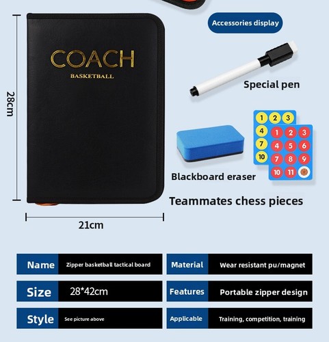Double-Sided PVC Tactical Board for Basketball Football Volleyball-Coaching Aid - Picture 12 of 32