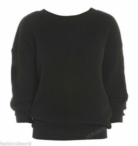 WOMEN'S LADIES OVERSIZED BAGGY CHUNKY KNITTED JUMPER - Picture 8 of 18